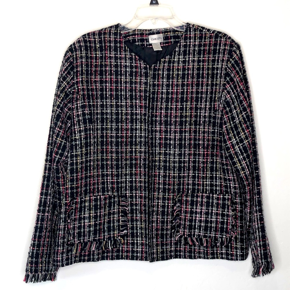 Chico’s tweed jacket size 3